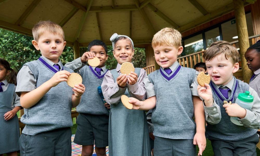 Co-ed students at Bickley Park School in the outdoor facilities.